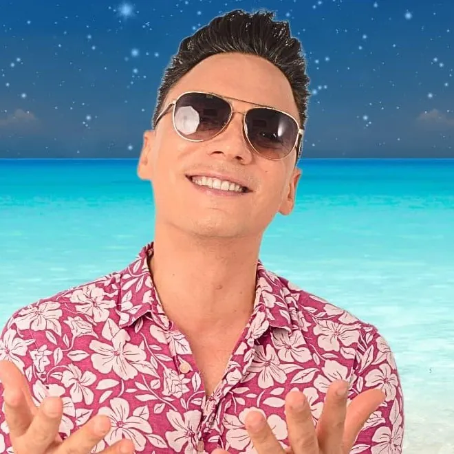 Entertainer Roberto Silver am Strand